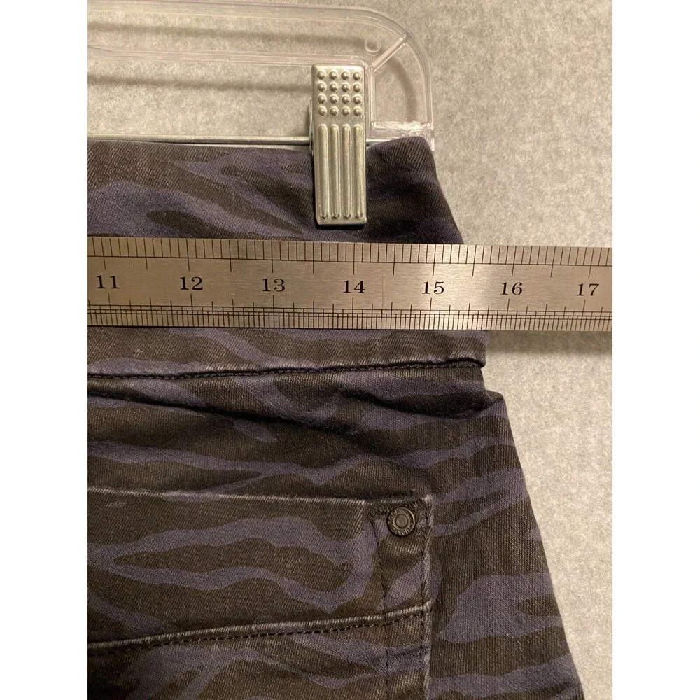 Rock Republic Jegging Jeans‎ Women's 12 Blue Black Zebra Denim RX Slim Pull On